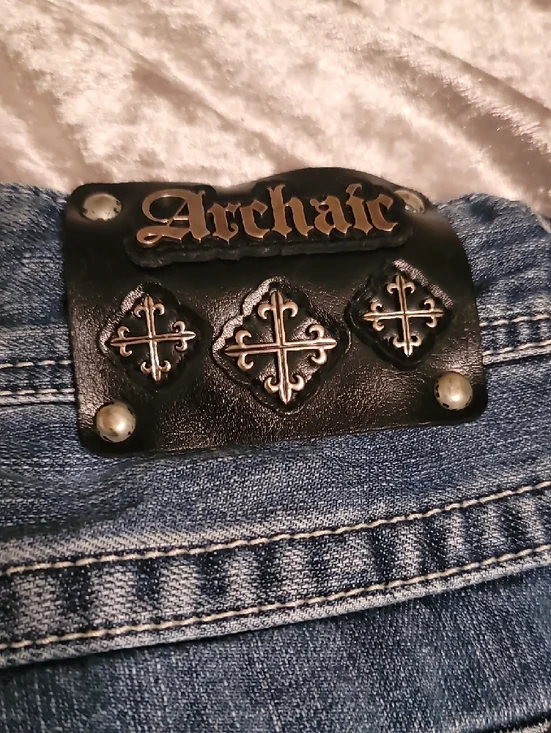 Men's Archaic 36 Boot Cut Jeans Flap Back Pockets - Picture 3 of 12